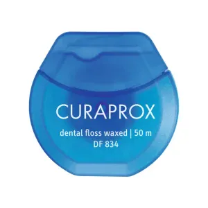 Curaprox DF 834 Οδοντικό Νήμα Κερωμένο Με Γεύση Μέντας 50 M.
