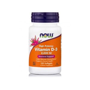 Now Foods Vitamin D3 2000 IU 120 Softgels