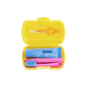 Curaprox Travel Set Κιτρινο (Οδοντόκρεμα - Μεσοδόντια - Οδοντόβουρτσα) - Be You 10ml