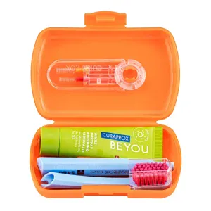 Curaprox Travel Set Πορτοκαλί (Οδοντόκρεμα - Μεσοδόντια - Οδοντόβουρτσα) - Be You 10ml