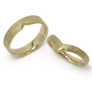 oud goud vermaakt tot trouwringen
