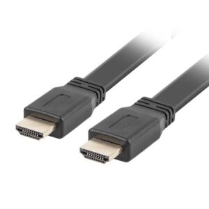 Lanberg Kabel HDMI-HDMI v2.0 1.8m czarny płaski 4K 60Hz, pełna miedź