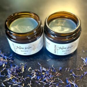 Tallow Balm Blue Tansy — beef tallow moisturiser to calm reactive skin and support a radiant complexion - Fatglow