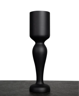 13-inch Candle holder in matte black elegant noir style from Mulberry Home India