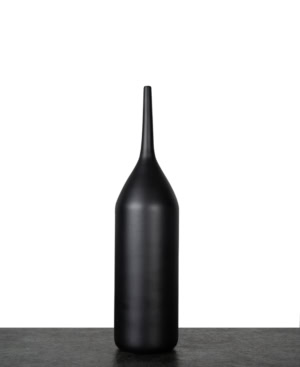 14-inch ceramic vase(medium) in eclipse black from Mulberry Home India