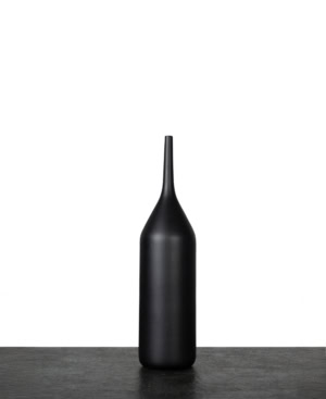 10-inch ceramic vase(small) in eclipse black from Mulberry Home India