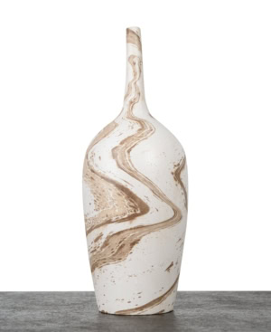 large-sized white marble finish ceramic vase from Mulberry Home India