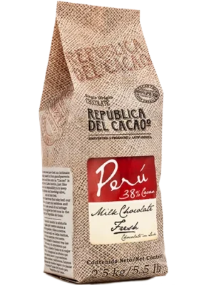 Chocolate ao leite Peru 38% 2,5 KG