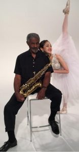 Charles with San Diego Ballet solo ballerina Camille McPherson
