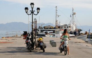 Aegina, Greece, Girl at the Dock
