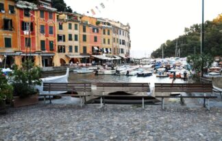 Portofino, Italy, Benches at the Port