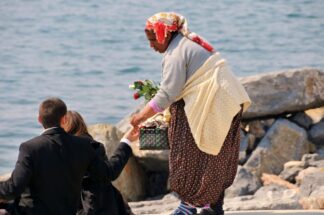 Istanbul, Turkey, Street Sales Woman Working