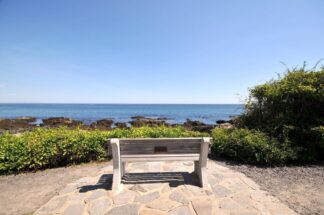 Ogunquit, Maine, Bench on Marginal Way Walk