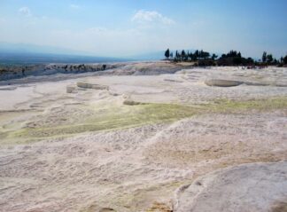 Pamukkale, Turkey, White Travertine view Terraces