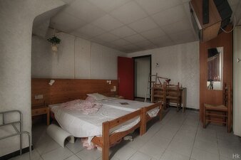 chambre d'hotel abandonné