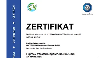 IATF 16949 Zertifikat