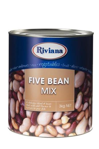RIVIANA FIVE BEAN MIX 3KG Pack Size: 6