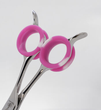 Dedales de silicona fucsia y blanco