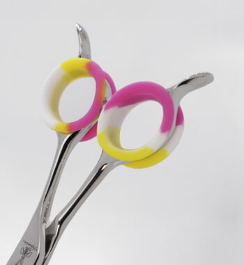Dedales de silicona amarillo, rosa y blanco