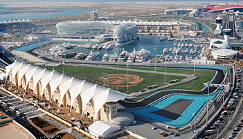 Yas Marina track ariel view Abu Dhabi