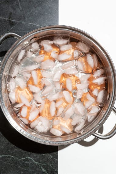 An Ice Bath to Cool The Hard Boiled Eggs