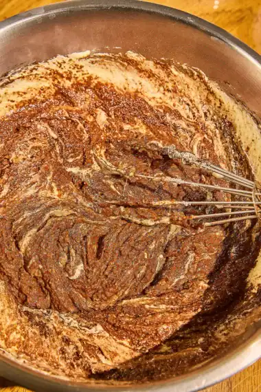Whipped Egg Yolks with Almond Flour and Melted Chocolate