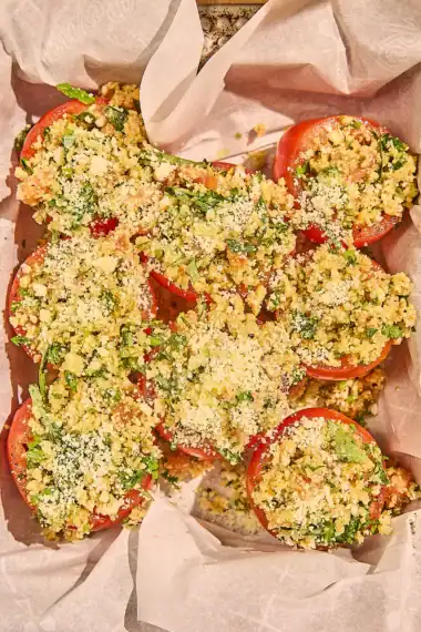 pomodori ripieni ready for the oven