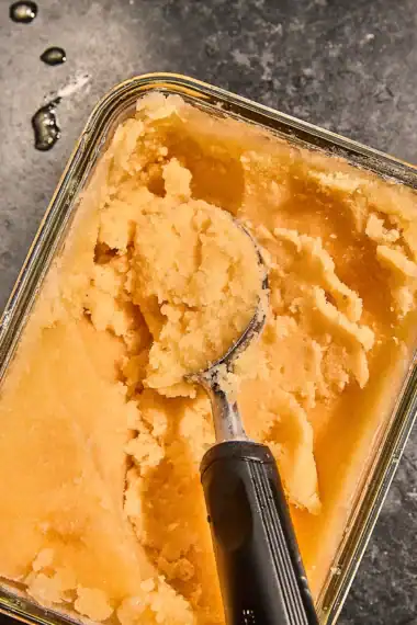 fresh cantaloupe sorbet