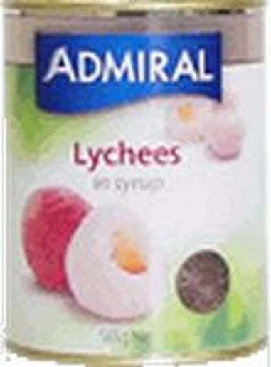 ADMIRAL LYCHEES IN SYRUP 565GM Pack Size: 6