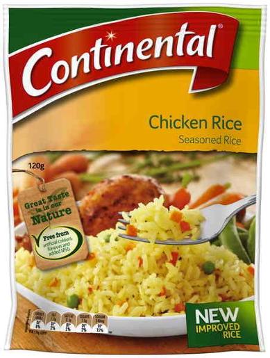 CONTINENTAL CHICKEN RICE 120GM Pack Size: 7