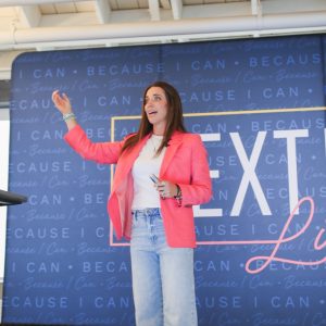 Alison J. Prince teaching during a live event
