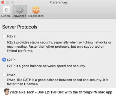 Use L2TP with the StrongVPN Mac app