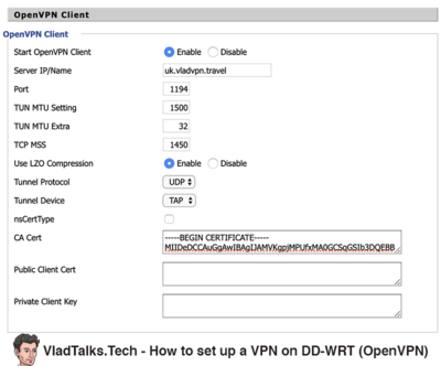 How to set up a VPN on a DD-WRT router - OpenVPN