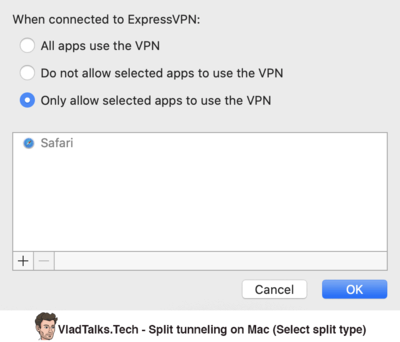 ExpressVPN split type - How to set up split tunneling on macOS