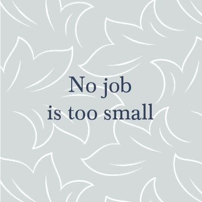 NoJobTooSmallGraphic - New Leaf Home Repair and Remodeling