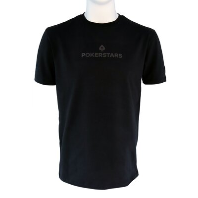 POKERSTARS FOUNDATION SPADE BADGE BLACK T-SHIRT