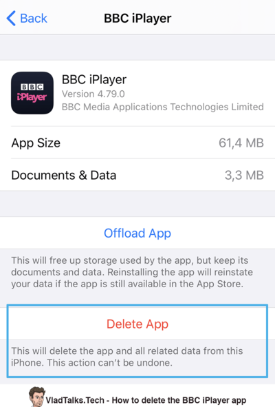 How to delete the BBC iPlayer app and its data