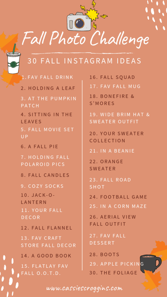 fall photo challenge instagram