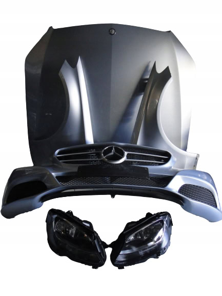 MERCEDES C KLASA W205 ZDERZAK MASKA BŁOTNIKI LAMPA