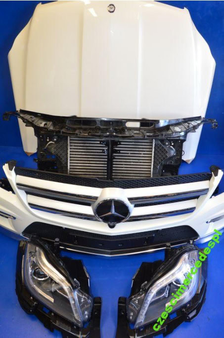 MERCEDES GL W166 AMG 65 ZDERZAK MASKA LAMPA GRILL