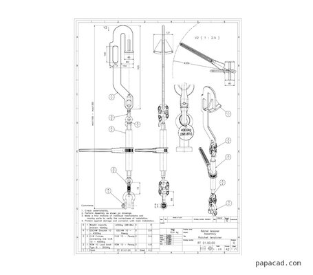 Ratchet Load Binder AutoCAD drawings - download for free - papacad