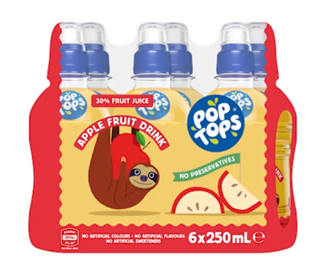 POP TOPS DARK APPLE 6X250MLX4