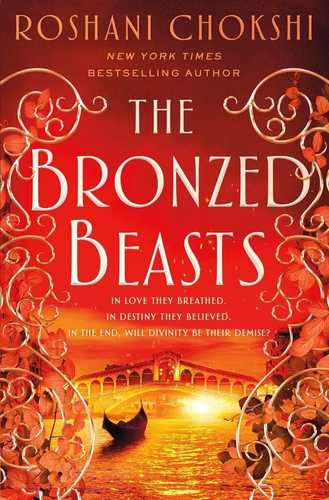 Front cover of the novel The Bronzed Beasts by Roshani Chokshi. 