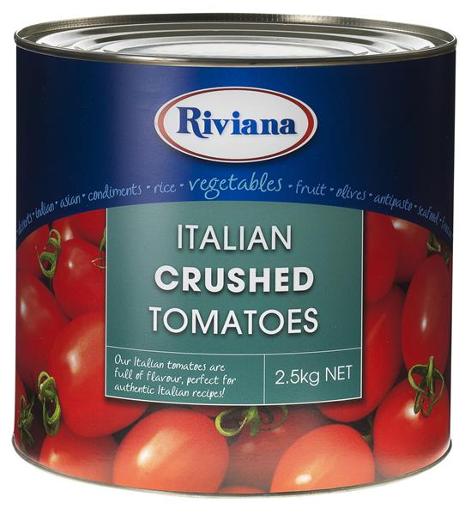 RIVIANA ITALIAN CRUSHED TOMATOES 2.5KG Pack Size: 3