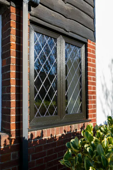 logik s brown framed window