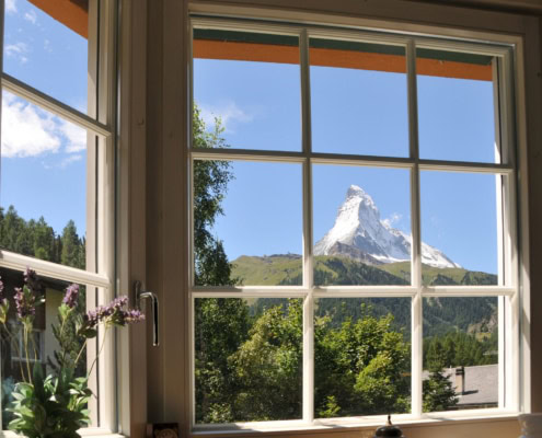 Blick durch Fenster 3 Zimmer Apartment