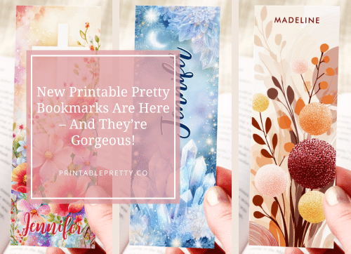 Printable Pretty Bookmarks Header Banner Blog