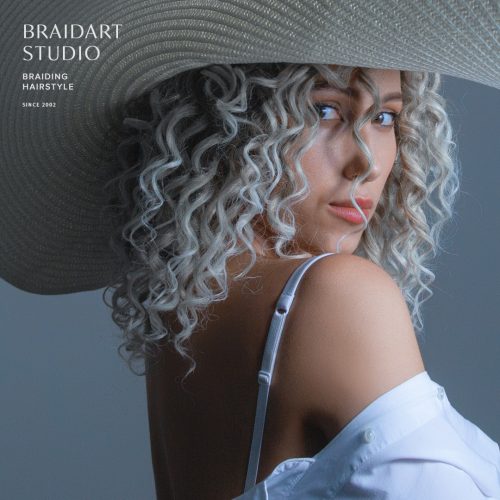 Афро кудри седые