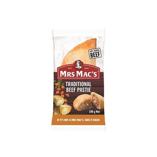 MRS MACS TRADITIONAL VEGETABLE PASTIE 165GM Pack Size: 12