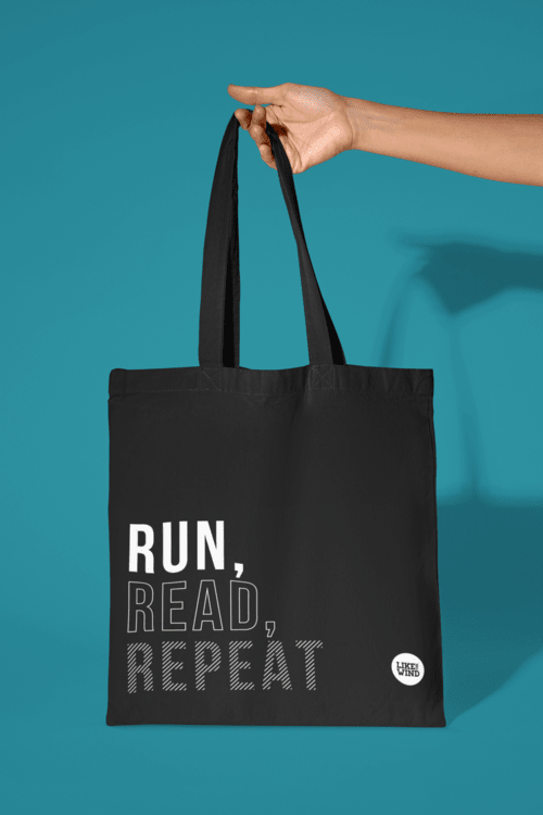 Run, Read, Repeat – Premium Tote Bag - Image 5